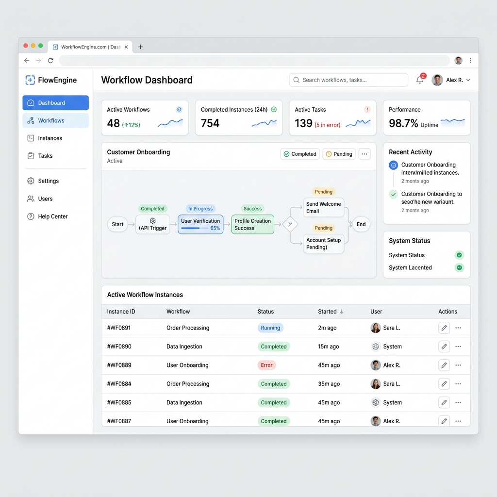 AI Workflow Engine Dashboard